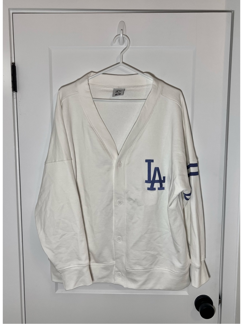 LA Dodgers MLB Authentics Terry Lined Cardigan Medium